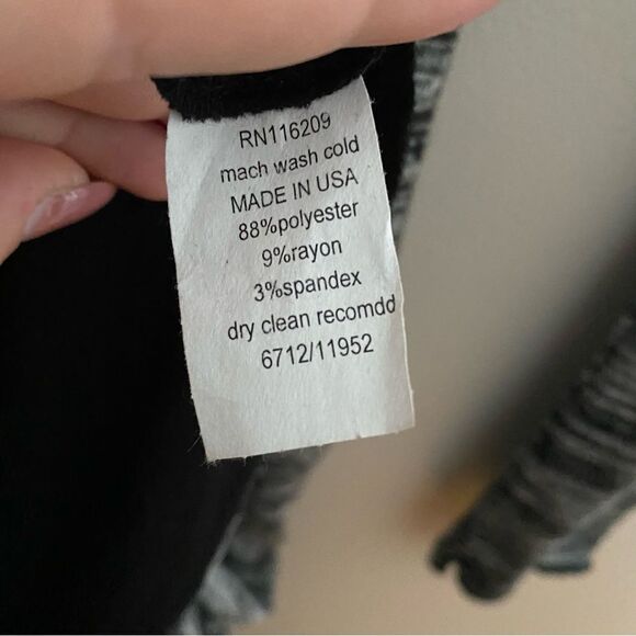 Velvet Torch Dress Mock Neck Gray Marled Long Sleeve Business Casual Neutral - Picture 8 of 9